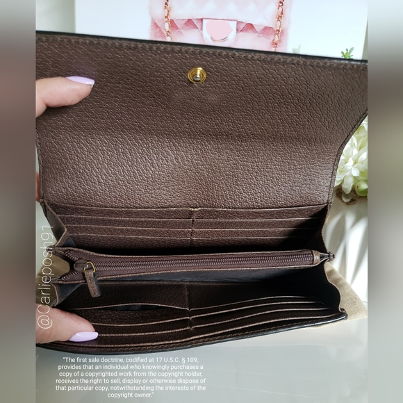 Authentic Pre-owned Gucci Supreme Ophidia GG Continental Flap Wallet - Picture 7 of 16